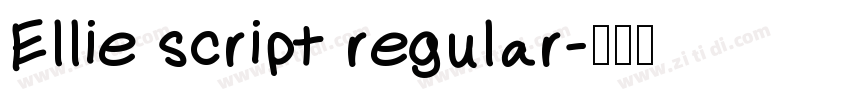 Ellie script regular字体转换